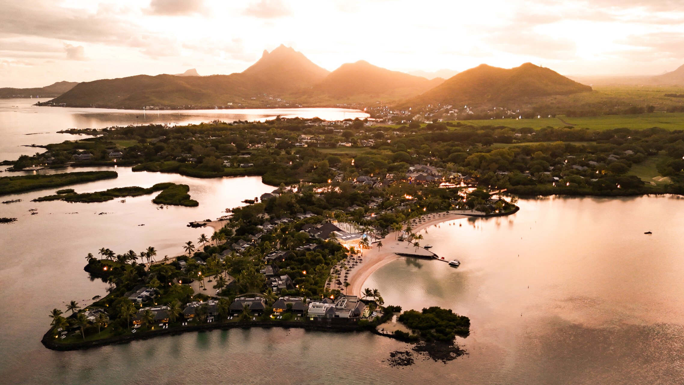 Aerial view - sunset